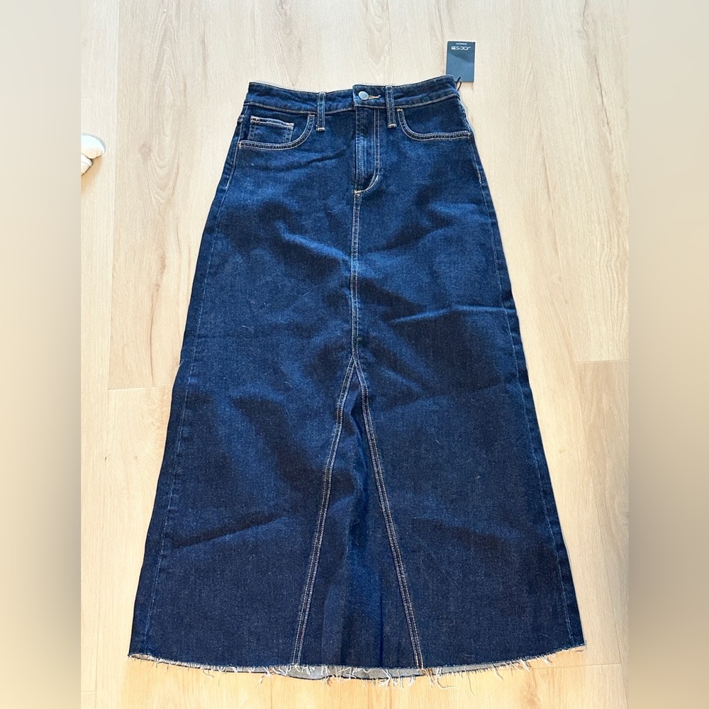 NWT Joe's Jeans Dark Blue Denim Maxi Skirt 25